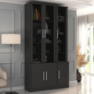 Imagem de Estante para Livros 6 Portas Moderno Preto - Foscarini
