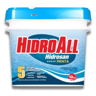 Imagem de Balde de Cloro Hidrosan Penta 5 Em 1 10kg Hidroall