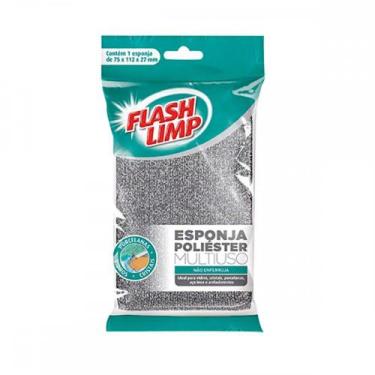Imagem de Esponja Multi Poliester Flashlimp 141630 - Kit C/10 Unidades - FLASH L