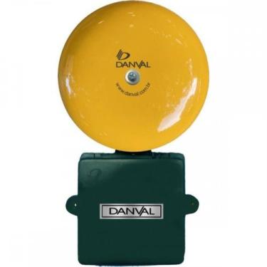 Imagem de Campainha Alarme Danval Profissional 6'' Bateria Externa Amarela Bivol