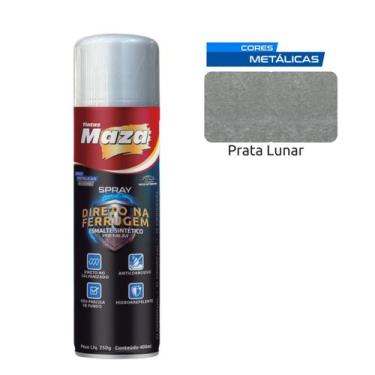 Imagem de Spray Esmalte Direto Na Ferrugem Prata Lunar 250G 31528 - Maza