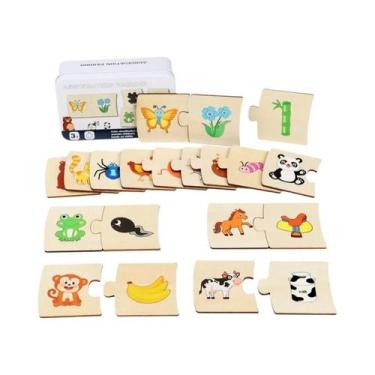 Imagem de Quebra-Cabeça De Animais De Madeira Para Crianças, Brinquedo Educacion