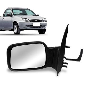 Imagem de Retrovisor Pick-Up Courier 1997 a 2013 com controle Lado Esquerdo Moto