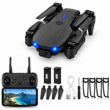 Imagem de Drone MW F198 Câmera Dupla 4K Estável Dobrável Controle Fotos Vídeos F