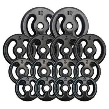 Imagem de Kit Com Anilhas Emborrachadas (Preta) 60 Kg