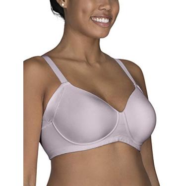Imagem de Vanity Fair Sutiã feminino de beleza com corpo inteiro sem aro estendido lateral e costas mais suave 71267, Cinza terroso, 42DD