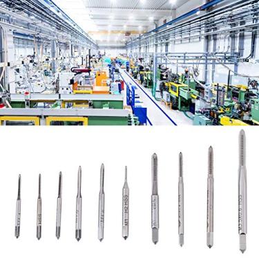 Imagem de Acogedor 10 peças/conjunto mini conjunto de torneiras manuais, M1 para M3.5 kit de ferramentas manuais de rosca, rosca de rosca de rosca reta canelada, conjunto de ferramentas de torneira de rosca manual