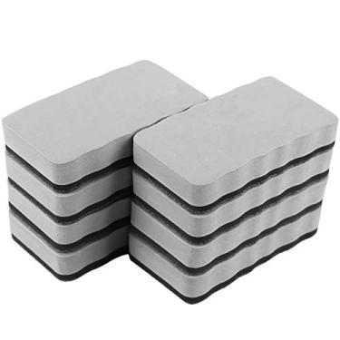 Imagem de Borrachas apagáveis a seco, pacote com 36 limpadores magnéticos de quadro negro para sala de aula escritório e casa, Cinza