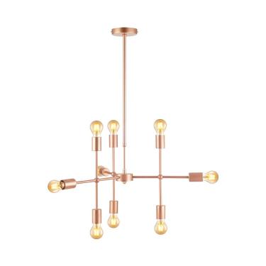 Imagem de Pendente de Aço Hash para 9 Lâmpadas E27 Cobre Fosco Avant 
