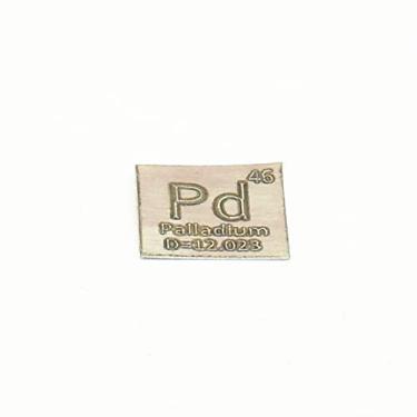 Imagem de Platinum Sheet Polar Ears Gold Palladium Electrode Customization Poles 99.99% Au Pt Sheet Customize Sizes Lab Use Grade (10 * 10 * 0.1mm, Palladium 99.99%)