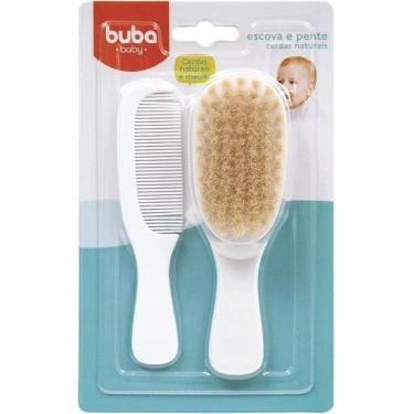 Imagem de Conjunto Escova E Pente Infantil Cerdas Naturais Buba 08243