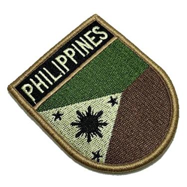 Imagem de BP0218EV03 Bandeira Filipinas Patch Bordado Fecho Contato