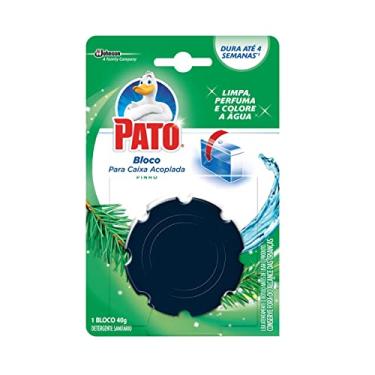Imagem de Pato Desodorizador Sanitário Caixa Acoplada Pinho, Limpeza Banheiro, 40g