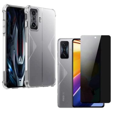 Imagem de Capa Capinha Anti Impacto + Película Privacidade Anti Espionagem Para Poco F4 GT - (Hard Glass Store)