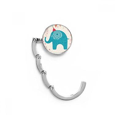 Imagem de Chapéu vermelho elefante bandeira azul gancho de mesa colorido fecho decorativo extensão dobrável cabide