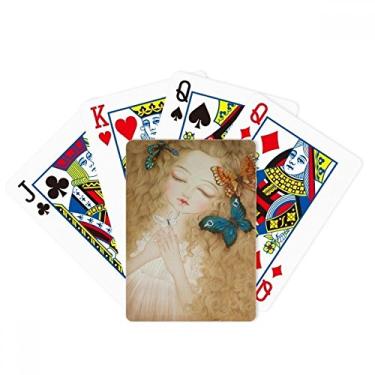 Imagem de DIYthinker Vestido borboleta menina bonita pintura chinesa pôquer baralho jogo de mesa presente