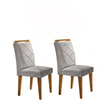 Imagem de Conjunto com 2 Cadeiras Melissa Veludo Grafite Rufato