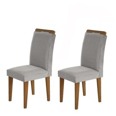 Imagem de Conjunto com 2 Cadeiras Athenas Veludo Grafite Rufato