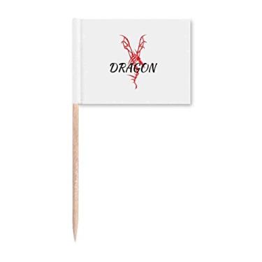 Imagem de Animal Myth Dragon Oriental Cloud Toothpick Flags Marcador Topper Decoração de Festa