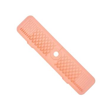 Imagem de Bothyi Tapete de torneira de pia de silicone dobrável 60,96 cm de comprimento inclinado 5 graus protetor de respingos, rosa