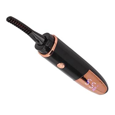 Imagem de Ferramenta de Modelagem de Curvador de Cílios Aquecido 360°, Curvatura Natural e Cílios Duradouros, Curvador de Cílios Aquecido para Mulheres Curvadores de Cílios Curvadores de Cílios Com Aquecimento (Preto)