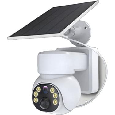 Imagem de 4G LTE Outdoor Solar Powered Cellular Security Camera 1080P Wireless PTZ Camera com Color Night Vision 2 Way Audio PIR Motion Detection