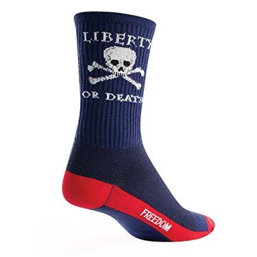 Imagem de Meias de Ciclismo/Corrida Liberty da SockGuy Crew 15 cm, Liberty Or Death, Large-X-Large