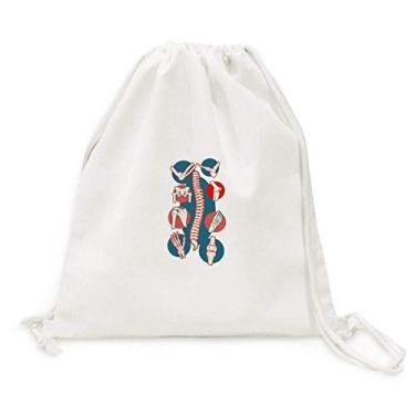 Imagem de Vertebral Mochila de lona com cordão para ilustração e articulação corporal