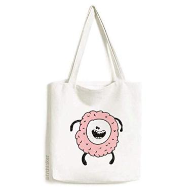 Imagem de Bolsa de lona com estampa de alienígena rosa Cyclops da Universo Bolsa de compras casual