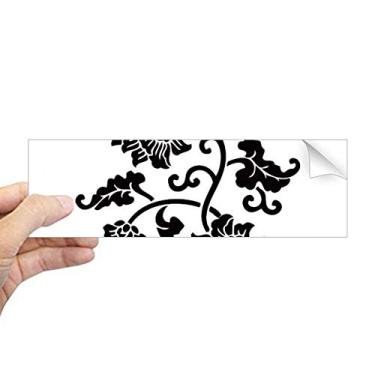 Imagem de DIYthinker Silhouette Adesivo retangular de flores negras para notebook, janela