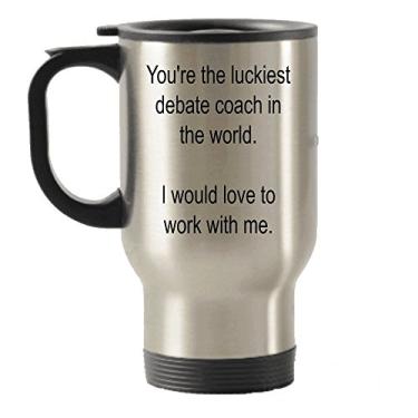 Imagem de Caneca de viagem Debate Coach - Caneca isolada Best Debate Coach Ever Travel - Ideia inovadora para Coaching Companion - e aniversário de formatura