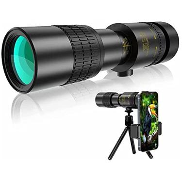 Imagem de Starscope Monocular Telescope, 4K 10-300X40 High Magnification Monocular Telescope, High Amplification 4K High Resolution High Transparency Mobile Bag with Tripé for Camera Shake Prevention Super Zoom Smartphone Lens À prova d 'Água Névoa À Prova De Choque Esportes Assistir Atletismo Concerto Mounta