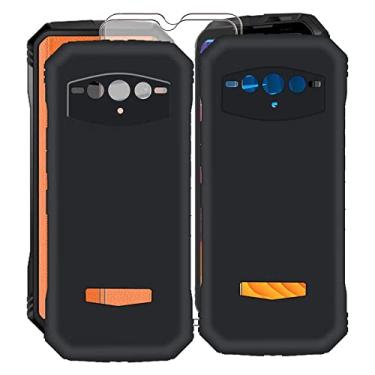 Imagem de KJYFOANI Capa para Doogee V30T (16,7 cm), com [2 películas protetoras de vidro temperado] Capa protetora de silicone macio à prova de choque para Doogee V30T - [2 unidades] preta
