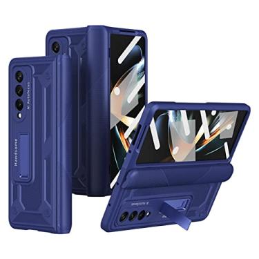 Imagem de Estojo completo à prova de choque para melhor proteção para Samsung Galaxy Z Fold 4 Fold4 Fold5 Fold3 Fold2 Fold 3 2 5 5G Zfold4 Glass Film, azul, para Samsung Z Fold 5