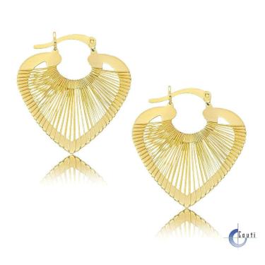 Imagem de Brinco De Argola Folheado A Ouro 18k Hipoalérgico + Garantia