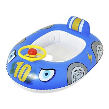 Imagem de Boia Baby Bote Carrinho Inflável Com Volante Buzina Praia Piscina