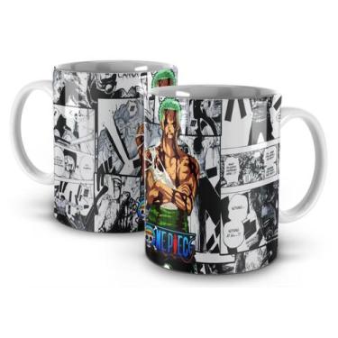 Monkey D. Luffy Caneca One Piece Wanted Anime Com Saquinho Para Caneca