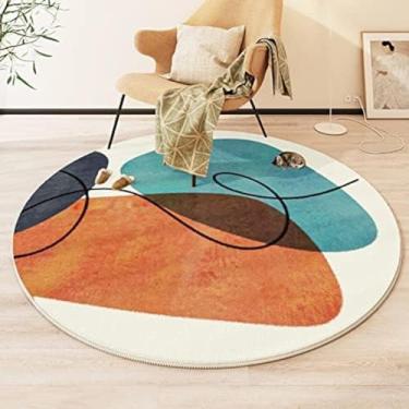 Imagem de Tapete Redondo Para Quarto, Tapetes Circulares Super Fofos Para Berçário De Bebês, Tapete Peludo De Pés Para Quarto De Crianças, Tapete Felpudo Fofo E Macio Para Decoração De Casa,Estilo Z001,100