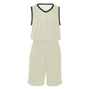 Imagem de CHIFIGNO Quick Dry – Camisa de basquete masculina esportiva para treino de futebol para qualquer esporte, Amarelo claro, M