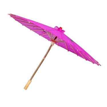 Imagem de USHOBE Sombrinha Japonesa Japonês Guarda-chuvas De Papel Diy Guarda-chuva De Dança De Arte Chinesa Guarda-sol De Papel Óleo Guarda-chuva De Hanfu Japão Casamento Senhorita Roxo De Madeira