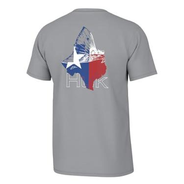 Imagem de HUK Camiseta masculina de manga curta padrão KC Scott, camiseta de pesca de desempenho, Texas Redfish-Harbor Mist