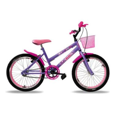 Imagem de Bicicleta Feminina Aro 20 Infantil Com Cestinha Bike Princesa - Power