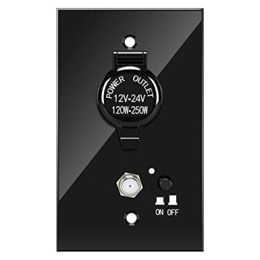 Imagem de Painel de antena de TV RV, painel de controle de antena de TV briidea Motorhome com tomada de isqueiro, separador duplo para a segunda TV, recepção de sinal sensível