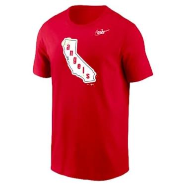 Imagem de Nike Camiseta masculina com logotipo vermelho Los Angeles Angels, Vermelho, G