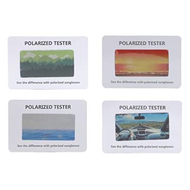 Imagem de Juanbao Pure Life 4 peças de cartão de teste de óculos polarizados, testador de óculos de sol de polarização, acessórios de papel de verificação de óculos polarizados, Cor, 40mm,60mm