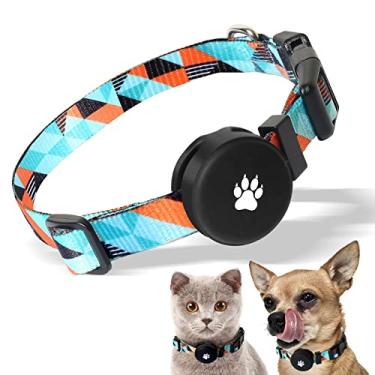 Imagem de yiliuoer Airtag Coleira para gatos, coleira para gatos Apple Air Tag com suporte de silicone para etiqueta de ar, coleiras leves para gatos para meninas, meninos, gatos, filhotes e filhotes (preto (1,5 cm))