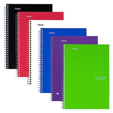 Imagem de Caderno espiral Five Star, 2 temas, papel com pauta universitária, 100 folhas, Color Selected For You, 1 Pack