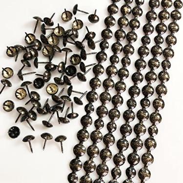 Imagem de Let's Decorate Tiras de tachas de estofamento de 5 metros de 7/40.6 cm/acabamentos decorativos de unhas de banco de cabeceira de sofá, fitas de pregos para cabeceira de sofá, tachas únicas combinadas,