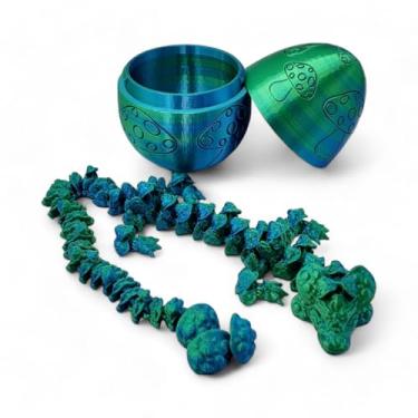 Imagem de ZZ LIFE Ovo de dragão de cogumelo surpresa - articulações articuladas de dragões de 40,6 cm - Gabinete de torção com tema de cogumelo, ovo de dragão misterioso, TDAH, estresse, alívio da ansiedade