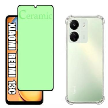 Imagem de Kit Capa Capinha Anti Impacto + Película Ceramica 9D Para Xiaomi Redmi 13c